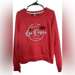 Red Las Vegas Vintage Crewneck